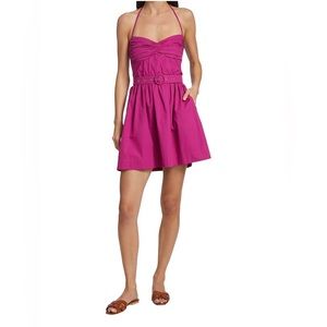 SWF halter belted minidress